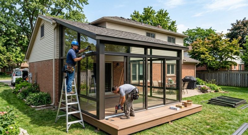 Sunroom Addition Construction in Longmont, CO